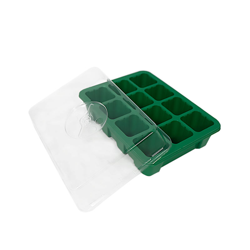 Plast PS Mini Green House Seed Nursery Bakke, engros spiringsbakke med kuppel/base