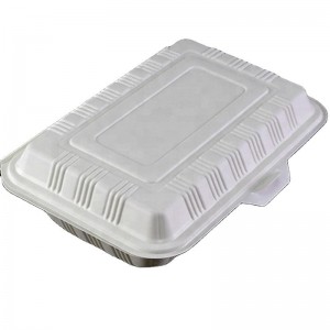Engros disponible plastik frokostboks bionedbrydelig majsstivelse mademballagebeholder