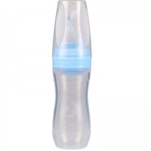 100% madkvalitet silikone ske klemme ris pasta baby fodring flaske silikone baby børn fodre frugt pacifier ske flaske