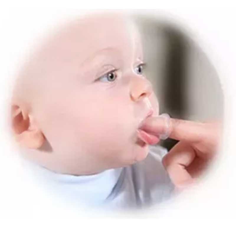 Blød børste silikone børn baby spædbarn tandpleje finger tandbørste