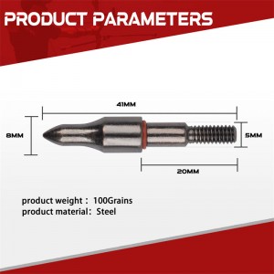 Elongarrow 150002 100grain bueskydningspilespids til kulstofpile
