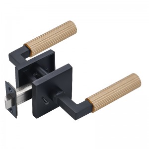 S7132 Moderne firkantet dørlås af høj kvalitet, tunge moderne knurled designdørhåndtagshåndtag