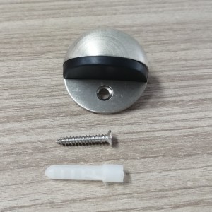 MD005 rustfrit stål 304&gummi gulvmonteret halvkugle dørstop