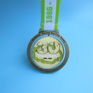 Zinklegeringsrelæ race spin medalje