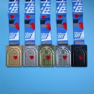 Zinklegeret forplejet guld sølv kobberskjold kombination medaljer