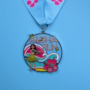 Farverig blød emalje, der kører medalje priser
