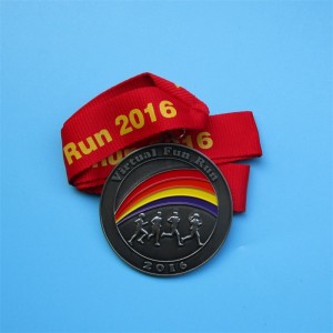 Plettede antikke virtuelle begivenhedsmedaljer 3D Rainbow Medals