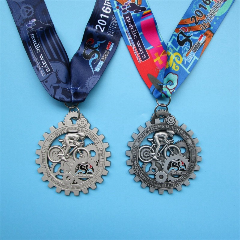 Brugerdefineret medaljonkæde cykelmedaljer 3D stereoskopiske medaljer