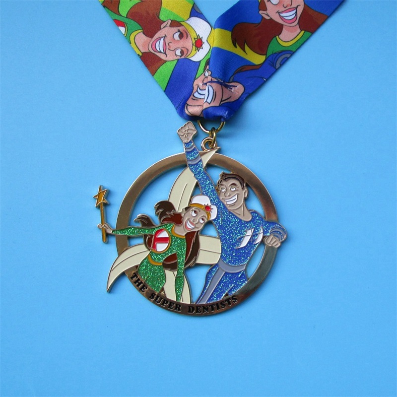 Sportmedaljer Producent Design tegneserie karakter metalmedaljer til salg