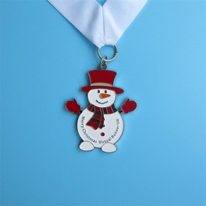 Gratis professionel design jul metal gave sne mand medaljon pendel sportsmedalje