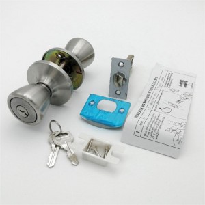 2506 indvendig dørknap i satin krom dørknap med lås ognøglenøgleindgangsdørsknap 1 pakke