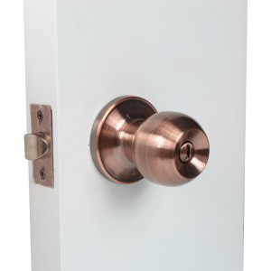 2501 Privatlivsdørsknap til soveværelse og badeværelse, indvendignøglefri kuglelås-antik kobber