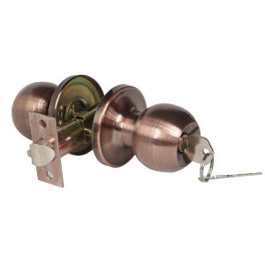 2501 Indgangsdørsknap med lås ognøgle, indvendig og udvendig dørlås, standardkugleportknap