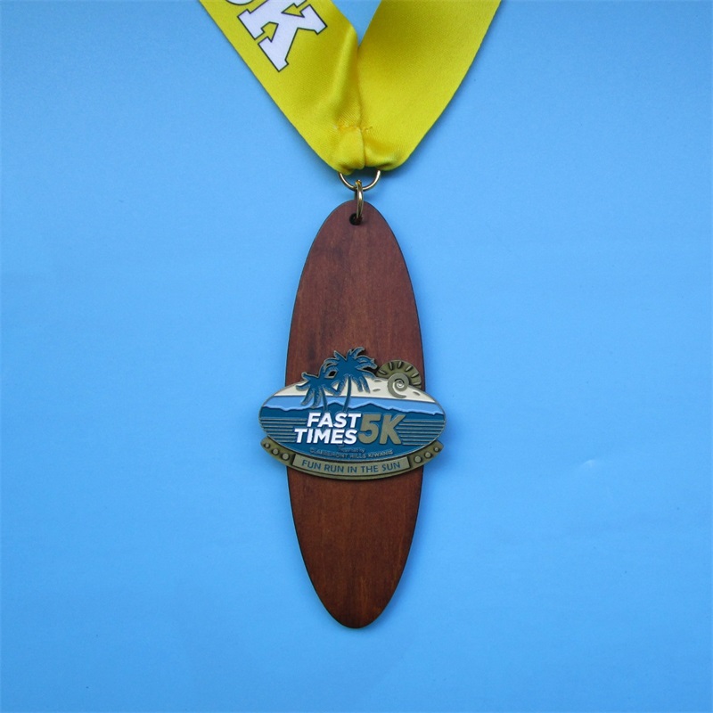 Award Medals med båndblankt guld sølvbronze cykling, der kører maraton sejlsportmedalje