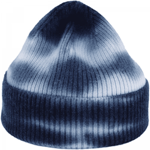 Tie-dye strikket hat