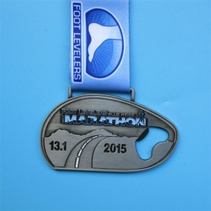 Brugerdefineret medaljonkæde cykelmedaljer Antikbelagte metalmedaljer