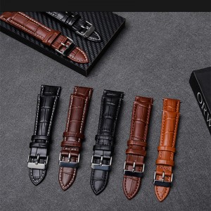 Læderrem, åndbar, moderigtig og holdbar rem til æble, Samsung, Huawei og Xiaomi ure, 12 mm, 14 mm, 16 mm, 18 mm, 20 mm