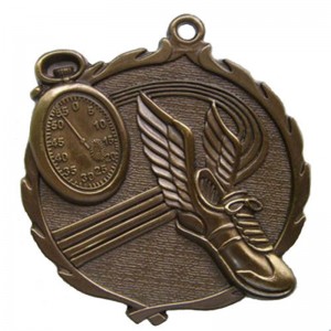 Antik sølvbelagt medalje 3D Wrestling Medals Custom Medallion Pendant