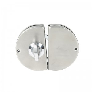 GDL001 201 Rustfrit stål kommerciel holdbar metalkrom glasdør Anti-tyveri sikkerhedslås, dobbelt sving hængslet rammeløs skubbe glidende portlås