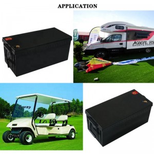 Genopladelig LifePo4 Lithium -batteri 12V 36V 48V 100AH ​​180AH 300AH Deep Cyklus til elektrisk køretøj