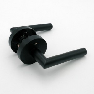R7505 Dør håndterer sort, privatlivets dørhåndtag til soveværelse badeværelse, moderne slank moderne design tunge dørhåndtag med lås