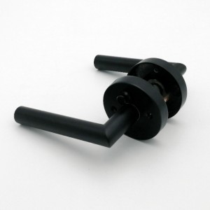 R7505 Dør håndterer sort, privatlivets dørhåndtag til soveværelse badeværelse, moderne slank moderne design tunge dørhåndtag med lås