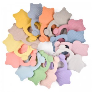 Egern tegneserie bpa gratisny baby teether legetøj silikone baby tygge legetøj teether blød tyggelegetøj baby tænder stokker kogbar madklasse silikone teether