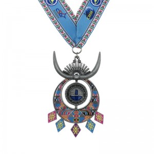 Brugerdefineret medaljon halskæde 4D emalje tilpassede medalje til souvenir