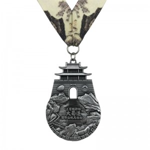 Perfekt design Antik messing Guld sølv 4D Metal Medals Event Medal Awards