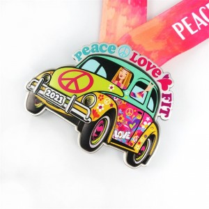 Gag Factory OEM Exclusive Design Cast Metal Medals With Ribbon Metal Sport Custom Medal