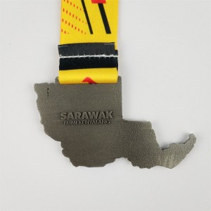 Gag -medalje Producent Personaliseret Honor Awards Metal 3D Goldbelagt medalje Kort over bymedalje