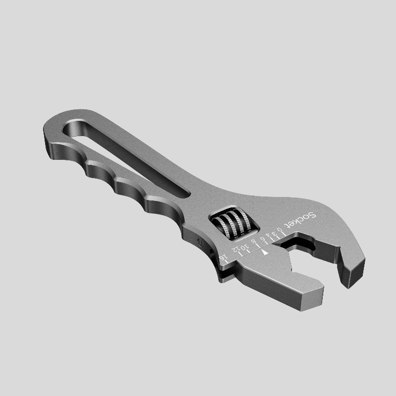 Justerbar skruenøgle-skruenøgle til 3AN-16AN slange montering adapter aluminium