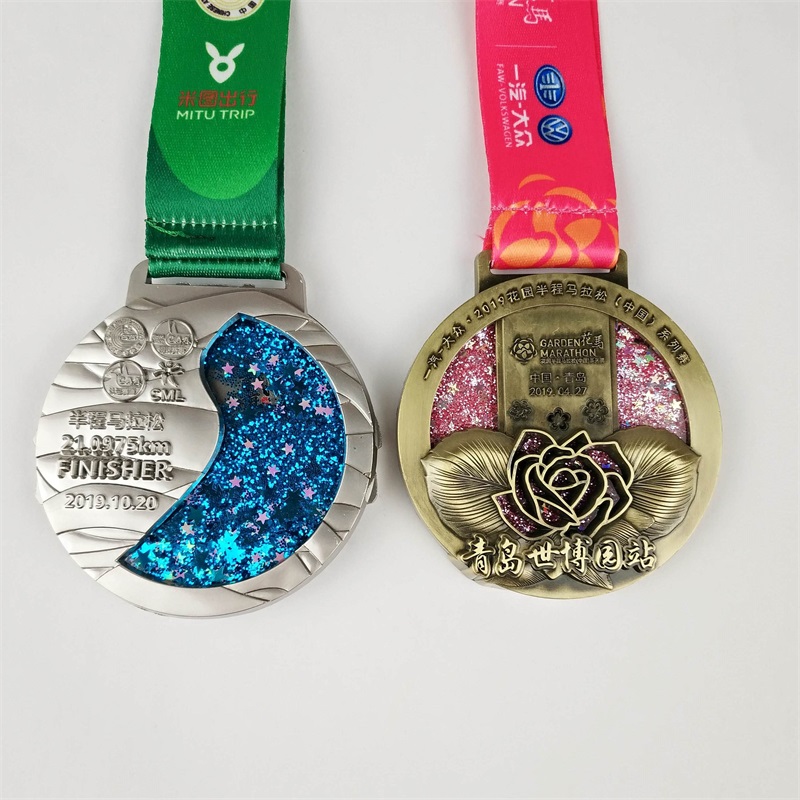 Brugerdefinerede maratonmedaljer Zinklegering Die Casting Race Medal Fun Run Medal