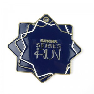 Award Medals Custom Metal Trophy Metal Blue Emaljel Religiøs medalje