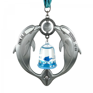 Antikke medaljer Rebin Design Gold Plet medalje Circle CHARM