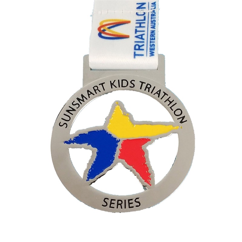 Die Cast Medals Gold Metal Award 3D Triathlon Medal Sport Medal