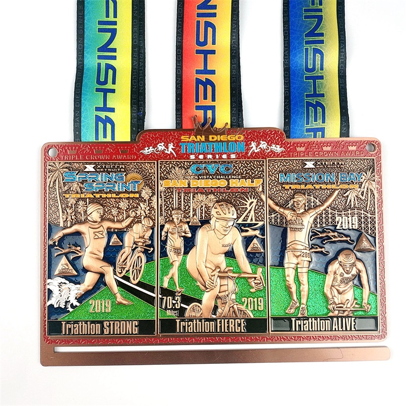 Emalje medaljon China Sport Running Military Marathon Medals Medal 3D Triathlon Medals