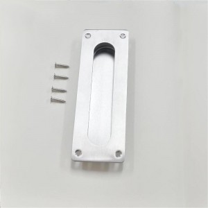 7,09 tommer forsænket fingerflush trækker til lommedørskabet, glidende stalddørhåndtag, børstet rustfrit stål rektangulær dør trækker hardware