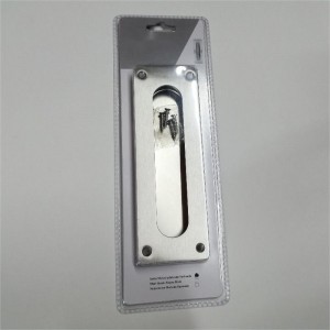 7,09 tommer forsænket fingerflush trækker til lommedørskabet, glidende stalddørhåndtag, børstet rustfrit stål rektangulær dør trækker hardware