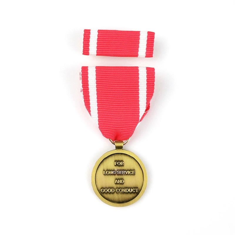 Hård emalje pin medaljon die støbt metal badge 3D -aktivitetsmedaljer og priser æresmedaljer med kort bånd
