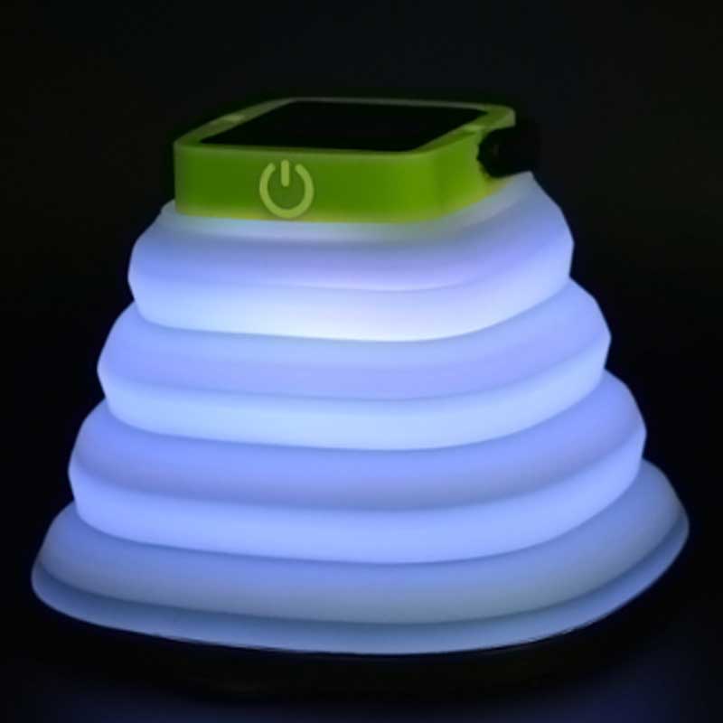 LED campinglys solopladelig lanterne energibesparende bløde solcellenter Led boble lys