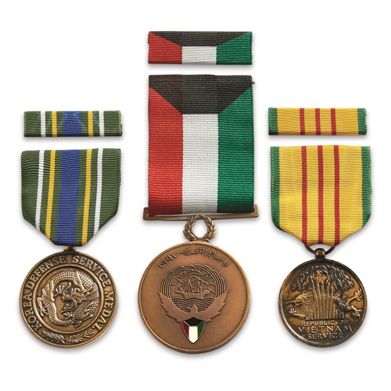 Gag Wholesale Competitive Custom Award Medallion US Military Honor Medal med Stripe Short Ribbon Bar