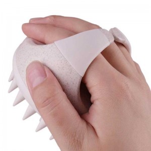 Bionedbrydeligt hvedestrå shampoo massager børste hovedbund exfoliator vaskekam kropsbrusbørste bad spa slankende massage børste