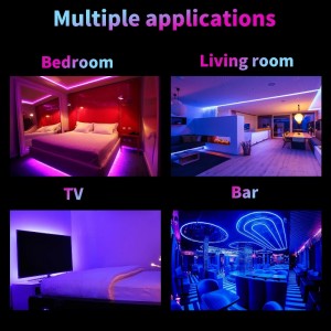 12V Smart Control Indoor Dekoration Vandtæt SMD 5050 LED RGB Strip Lights