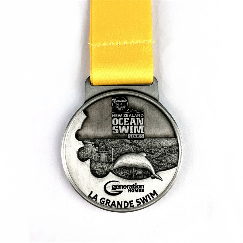 Svømningskonkurrence medaljer souvenir zink legering officiel sport match prismedalje medalje