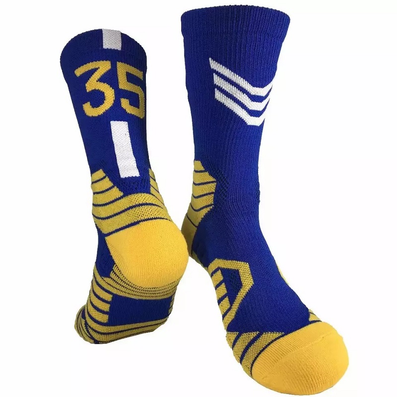 Engrossalg af høj kvalitet besætning brugerdefinerede design sokker bomuld basketball sportsstrømper