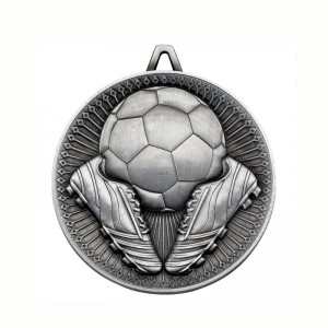 OEM -fremstilling Custom Football Gold 3D Medals Soccer Race Running Metal Marathon Sportsmedalje med bånd
