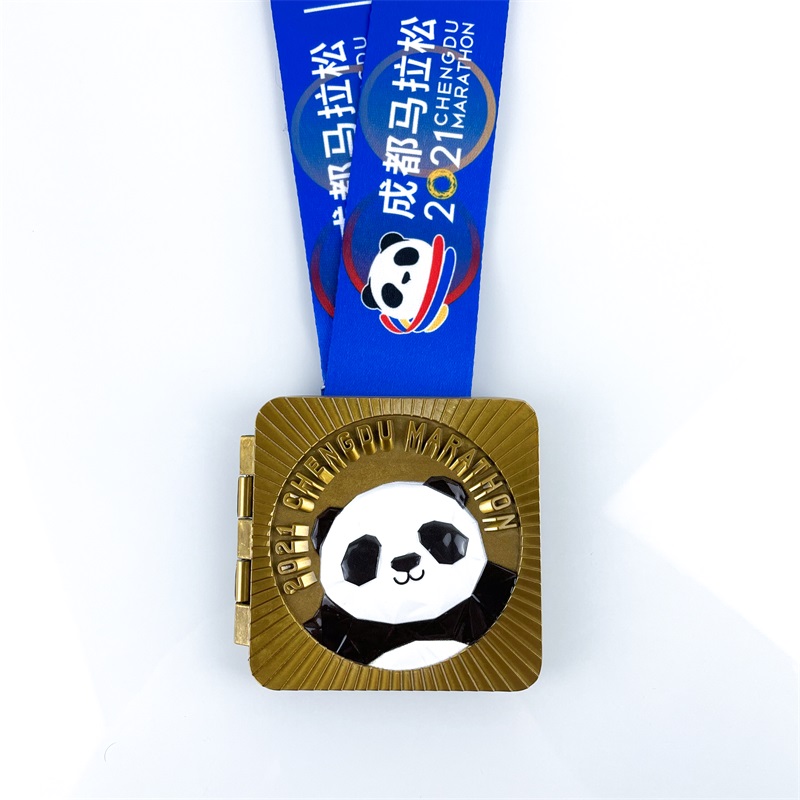 Panda design kvalitet tilpasset maratonmedalje metal sportsmedalje