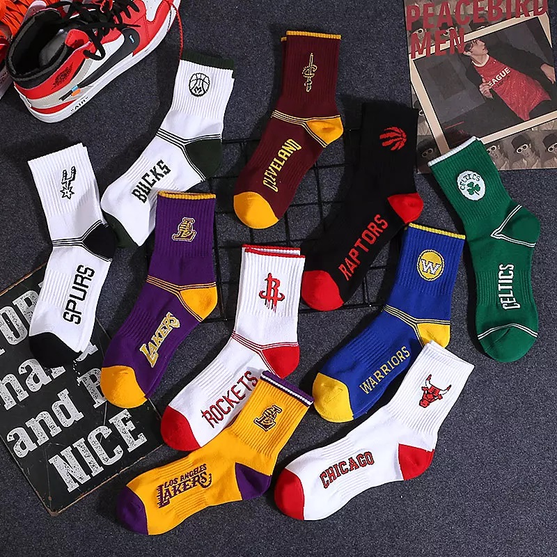 Mænd sokker trendy basketball hold brugerdefinerede strik sokker varme fuzzy sokker