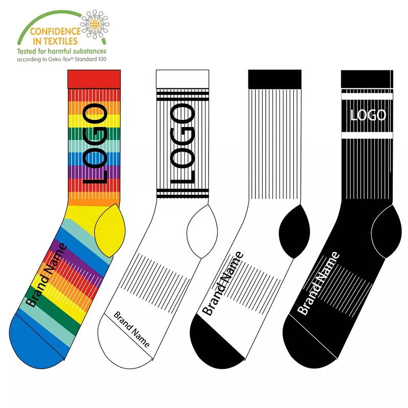 Sportssokker Cool Classic Design Custom Knitting Logo Høj kvalitet Komfortable mænds sokker